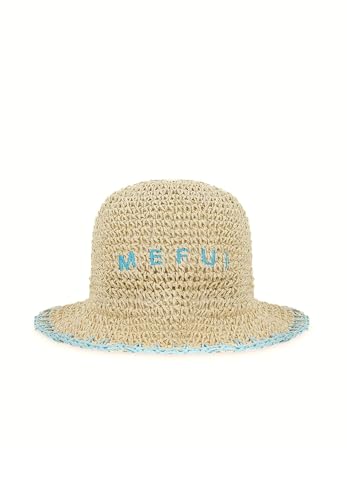 Sac seau en raphia beige femme Me-Fui aux finitions haut de gamme