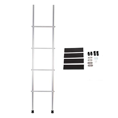 KUAFU 60'' Aluminum Bunk Ladder W/Hook and Rubber Foot Pads