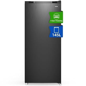 CHiQ FSD160D4E Congelatore Verticale a Cassetti 145 Litri, Libera Installazione Congelatori, 5 stelle, Temperatura Regolabile, 54X55X125.9cm, Nero