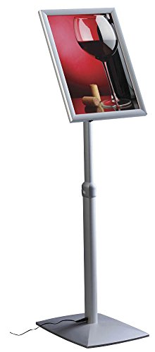 Tableau d'affichage LED A4 Argent au design haut de gamme en aluminium