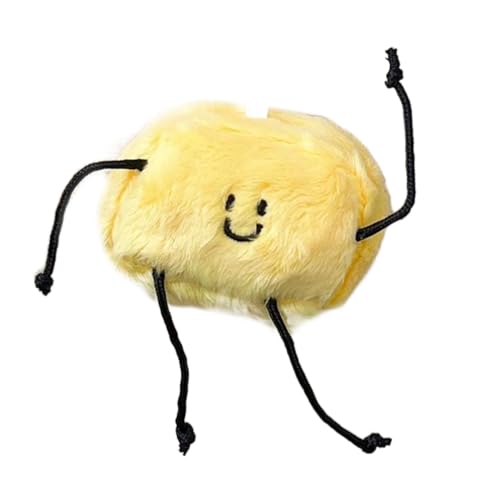 SUXINRY Keyring Plush Butter Doll Charm Keychains Sweet Cute Pendant Car Keyring Backpack Decoration Fashion Jewelry for Women Girl, 7*5*3.5cm, As the Picture Shows