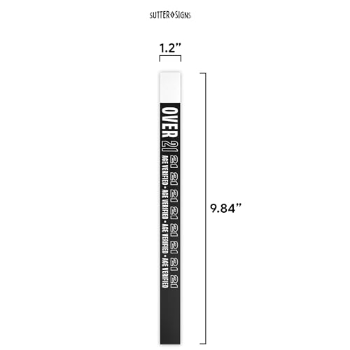 21+ Wristbands for Events 500 ct | Over 21 Age Verified Wristbands for Venue, Concerts, Night Club | Black & White Waterproof Vinyl Wrist Bands for Parties - Thumbnail 2