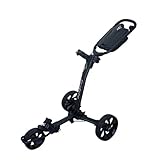 Genérico Trilite T-Flash Carro Golf Manual 3 Ruedas (Negro)