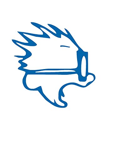 LeoPro Calvin Hobbs Speed Demon Vinyl Sticker Decal (Blue, 4" x 4")