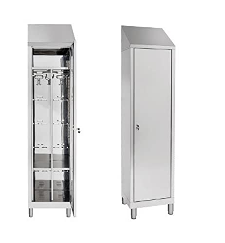 Armadio Spogliatoio Singolo a 1 Anta in acciaio inox AISI 430 SB. A Norma HACCP.