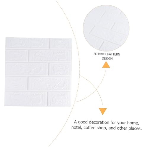 Papel pintado 3D de ladrillo autoadhesivo lavable e impermeable XPE pack 10 4