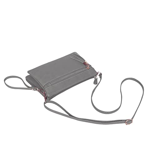Image of Solene Women's Lightweight Multi Compartment Wristlet Clutch Wallet Crossbody Bag