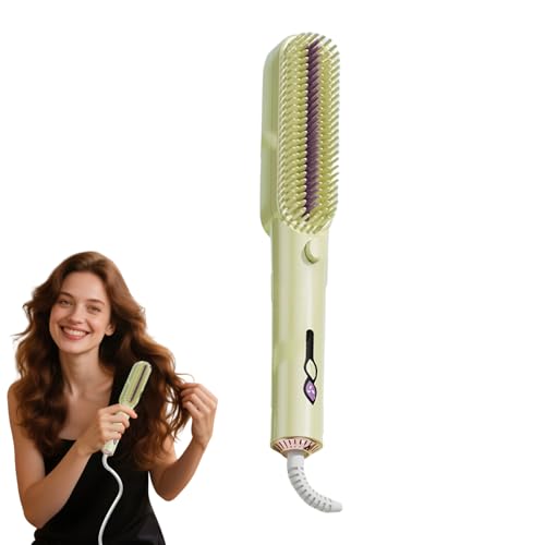 Cepillo de alisado para el cabello, tecnología iónica alisado perfecto cepillo de pelo | Cepillo calefactor equipado con 3 niveles de control de temperatura para desplazamientos profesionales y