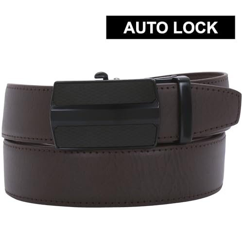 Men's Auto Lock PU Leather Belt2