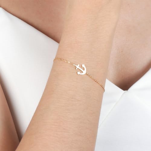 18K Gold Plated Link Bracelet for Women Adorable Little Adjustable Bracelet Dainty Minimalist Link Bracelet Gold Jewelry Gift for Sisters Girlfriend3