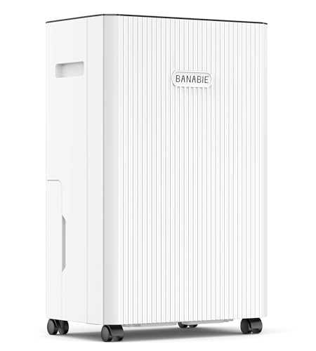 2500 Sq. Ft. Dehumidifier for Basement, 32 Pint Dehumidifiers for Home with Drain Hose, Smart Humidity Control Humidistat, Ultra-Quiet 32dB Moisture Control with 24H Timer for Bathroom, Bedroom & RV