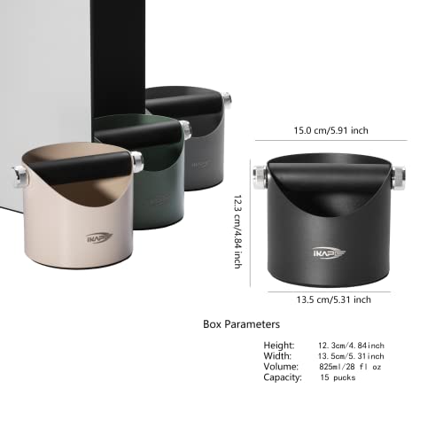 Ikape Espresso Knock Box, Premium Coffee Knock Box, Space-Saving Coffee Dump Bin With Removable Knock Bar, And Non-Slip Base For Espresso Barista (Frosted White) #TOP1