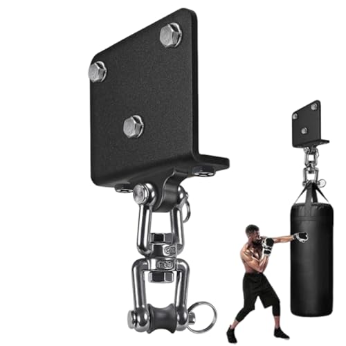 Colgador de bolsas de boxeo, percha de saco de boxeo | Montaje de techo de bolsa pesada estable de 360 ​​° estable,Equipo de entrenamiento de fuerza ajustable resistente para entrenamiento de ejercici