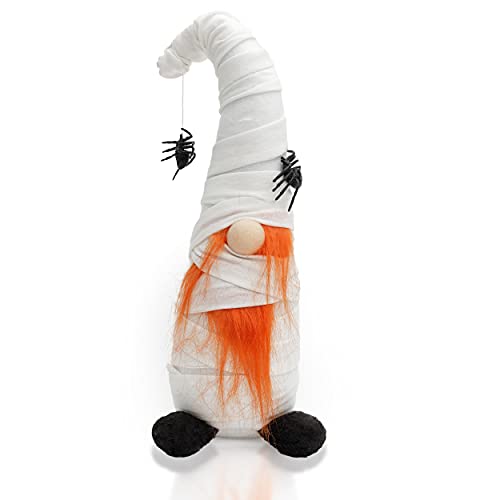 Madanar Mummy Gnome Halloween Plush Swedish Fall Spider Decor for Tiered Tray Shelf Table Decorations Mummy