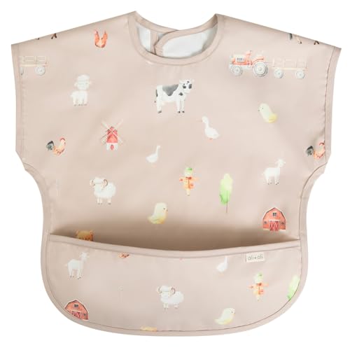 Ali+Oli Smock Bibs for Babies, BPA-Free Oeko-Tex Certified, Water...