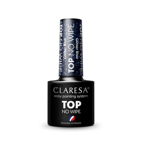 Claresa Top No Wipe Glitter Argento 5ml