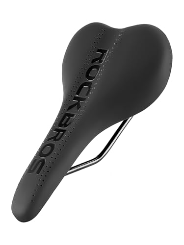 ROCKBROS Assento de bicicleta, assento de bicicleta, confortável, gel para homens e mulheres, selim de bicicleta impermeável, assento de bicicleta de exercício para BMX, MTB e bicicleta de estrada