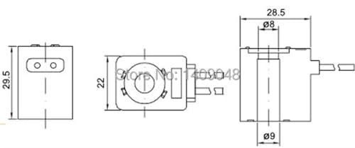 Bobine d'électrovanne 110V à fil de plomb avec alésage de 8mm