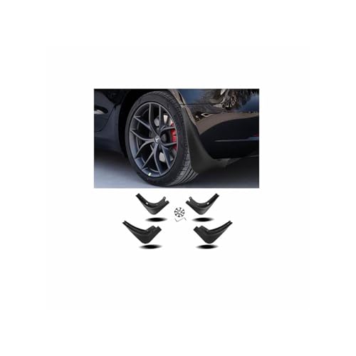 Image of Ruiya 2018-2023 Model 3 Mud Flaps Splash Guards for Tesla Model 3 Accessories No Drilling /Tape Mudflaps Wheel Liner Fenders Compatible with 2018 2019 2020 2021 2022 2023 Tesla Model 3