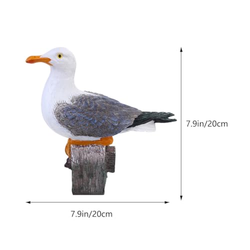 Mouette en résine blanche idée déco pour fête et centre de table - 3