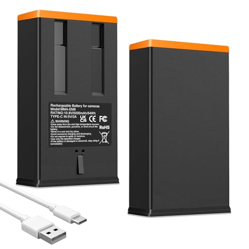 GOROFO 2-Pack Rechargeable Lithium Batteries with USB-C for Moultrie Edge Series Edge Edge 2 Edge Pro Edge 2 Pro Edge 3 Moultrie Cellular Trail Cameras (2 Batteries)