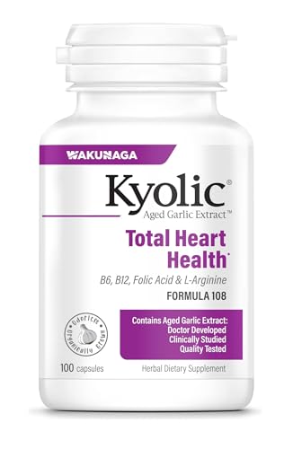 Kyolic Aged Garlic Extract Formula 108, Total Heart Health*, 100 Capsules