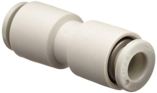 SMC KQ2H06-00A PBT Push-to-Connect Tube Fitting, Straight Union, 6 mm Tube OD (Pack of 10)