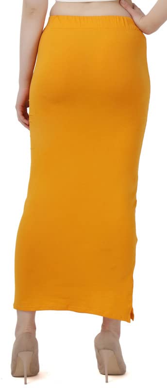 Image of Lycra Blend Cotton Saree Shapewear Petticoat for Women and Girls, Skirts Shapewear Dress for Saree