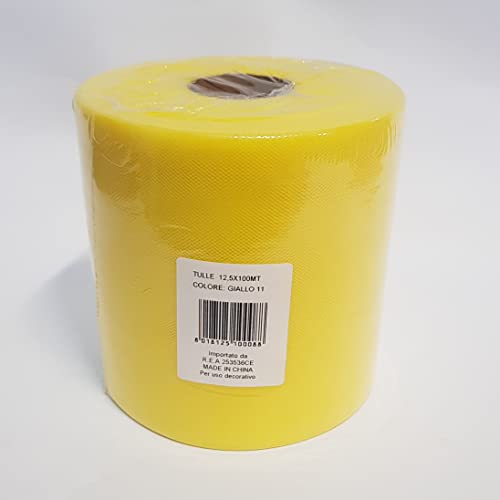 Formoso Bobine 12,5 cm 100 m Rouleau Tulle Décorations bonbonnières Couleur jaune Art CARUSOGIALLO125.11 Cover