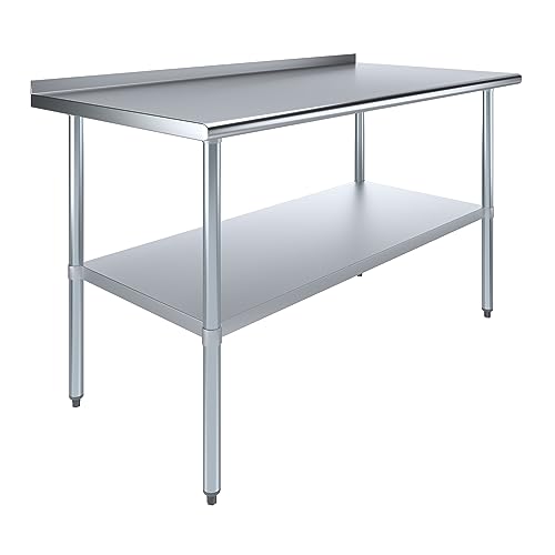Image of AmGood Stainless Steel Work Table | Metal Utility Table (60 inch Long x 30 inch Deep)