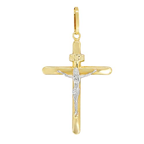 Pingente Crucifixo de Ouro 18k 5 cm Com Cristo