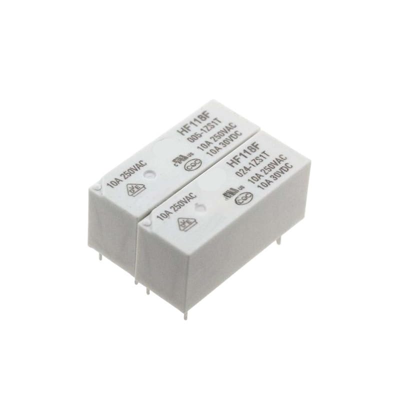 POWTAXBJGD 5PCS HF118F/JQX-118F 005/012/024-1ZS1T Relay one Set 5 pins 10A(HF118F-024-1ZS1T)