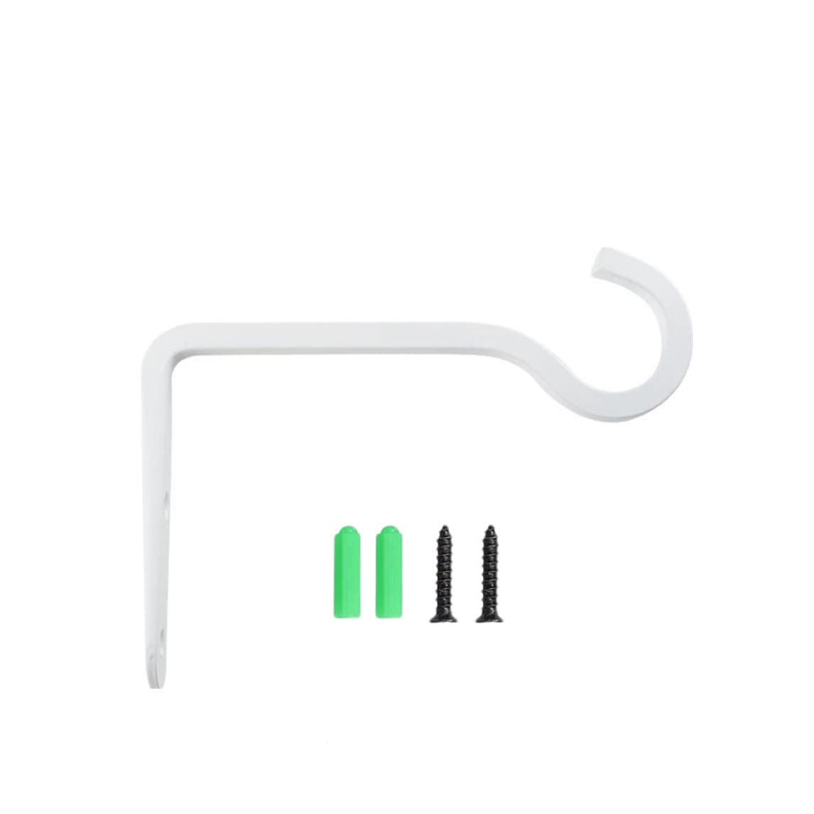 Soporte para Colgar Plantas, Gancho metálico para Colgar en la Pared de 6 Pulgadas con Tornillos para macetero de linternas, Color Blanco