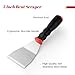 Mister Rui Bent Heavy Duty Scraper, 3 Inch Bent Scraper, Stainless Steel Putty Knife with Hammer End, Spackle Knife with Soft Grip Rubber Handle, Paint Scraper Tool for Wood