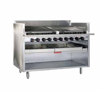 Magikitch'n FM-RMB-648CR NG 48-in Floor Model Cast Iron Radiant Charbroiler w/ EZ Tilt, NG, Each