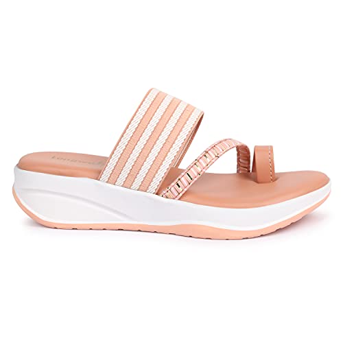 Image of Longwalk Women's Sandal Striped Design Stylish Wedges