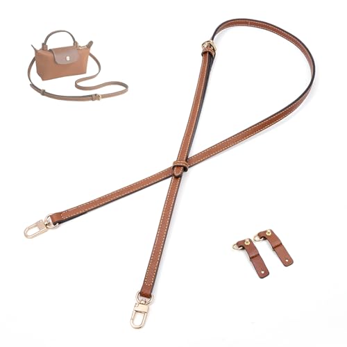 SENTEN Purse Straps Replacement for Longchong Bag Women, Leather Crossbody Shoulder Strap Kit Adjustable for XS Longchong Bag
