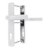 Premium Drückergarnitur Saturn DHS 92mm - Rechteckig - Griff-Griff, Farbe:Weiß RAL 9016, Schildbreite:32mm