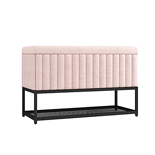 Banc de rangement à chaussures avec assise velours gain de place