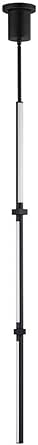 ET2 Dorian - 18W 3 LED Pendant-47.25 Inches Tall and 1 Inches Wide-Black Finish