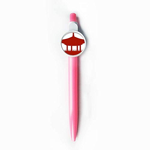 Stylo rétractable bleu Pavillon de Chine, cadeau culturel original pour proche