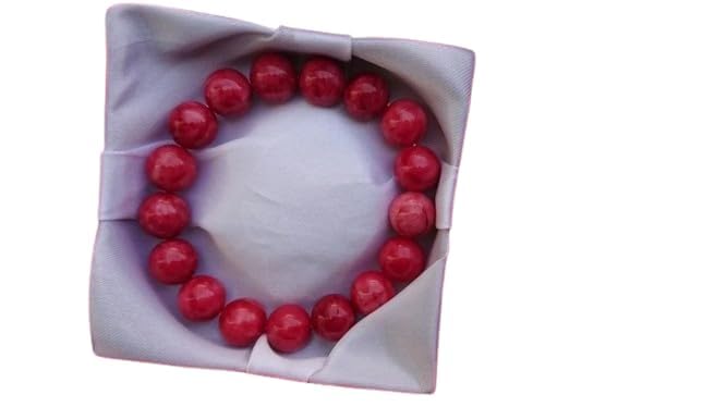 Dine Gems AAA+++ Ruby Bracelet Original Certified Manik Bracelet Ruby Bracelet For Men Certified Ruby Stone Bracelets For ... - Review, Price and Buying Guide