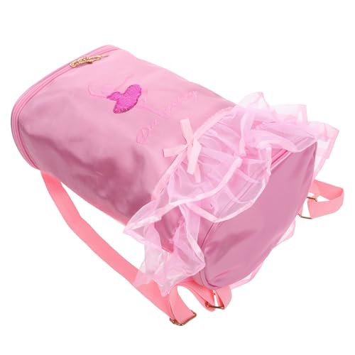 Mochila de ballet rosa para niñas con múltiples compartimentos para gimnasia