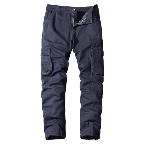 Mens Baggy Casual Cargo Pants Cotton Stretch Workout Joggers Sweatpants Outdoor Hiking Work Pants with Multi Pockets2