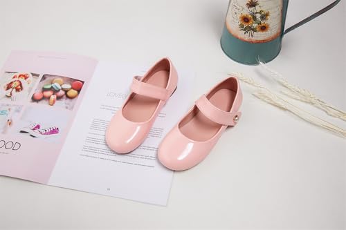 Girl's Retro Penny Pearl Strap Closed Square Toe Low Chunky Heel Snap Comfortable Ballets Work Vintage Office Flats Formal Occasion Concise Dating Business Casual Daily Wear Shoes3