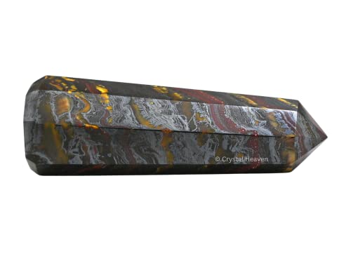 Image of Crystal Heaven Iron Tiger Eye Crystal Tower Obelisk Point For Chakra, Healing And Balancing - Aaa Grade Original Certified Gemstone Agate For Reiki Meditation Yoga Spiritual (3-4 Inches)