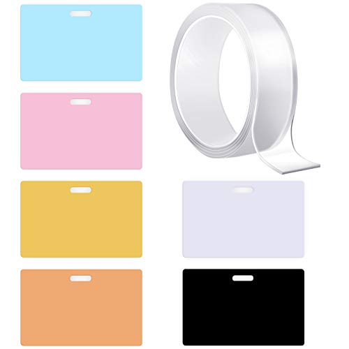 6 Pieces X-Ray Marker Holders Assorted Colors Pvc Xray Marker Holder With Nano Adhesive Tape, Id Card Name Tag Badge Holder For Doctors Workers Students #TOP10