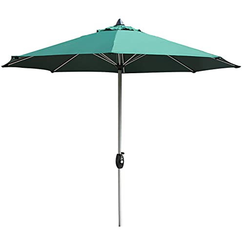 Paraguas para terraza a rayas amarillas ideal para piscina y porche