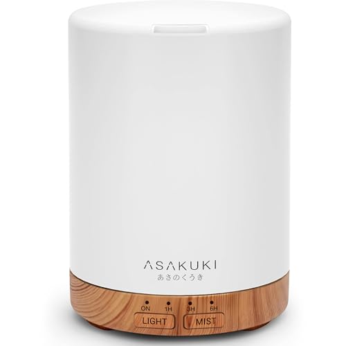 ASAKUKI Aroma Diffuser Ätherische Öle 5 In 1 Ultraschall Aromatherapie Diffusor Luftbefeuchter mit Timer Abschaltautomatik bei Wasserlosem Zustand Duftlampe Büro