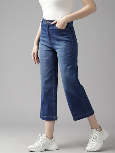 Image of GUTI Womens High Rise Crop Length Jeans()